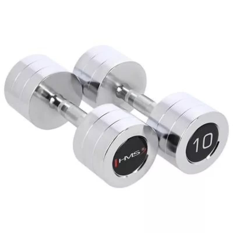 Verchroomde halters 2x10 kg HMS CHD10