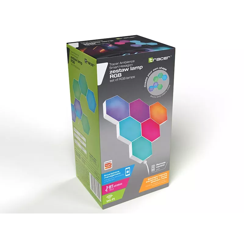 Inbouw RGB LED-paneel TRACER Smart Hexagon Tracer 47256 Ambience TRAOSW47256
