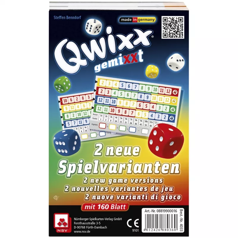 Qwixx gemengde extra puntblokken dobbelspel