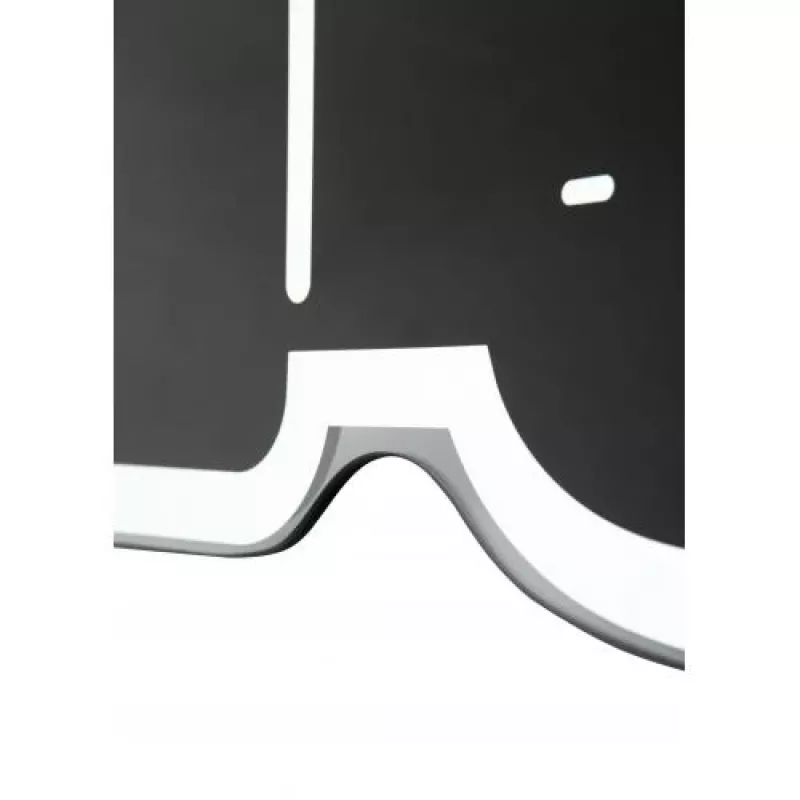 NeXtime wandklok 3072zw Thumbs up, 40,5x41 cm, wand, zwart/zilver