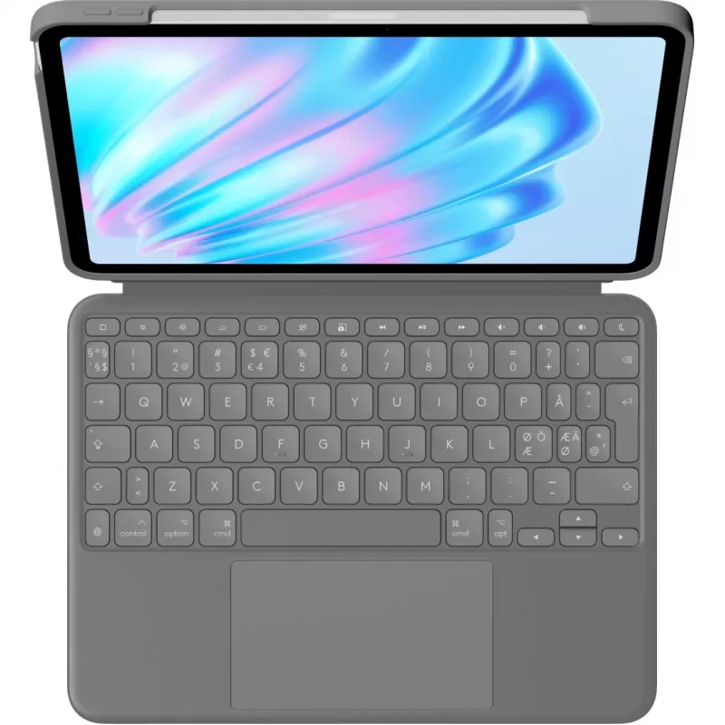 Logitech Combo Touch toetsenbord QWERTY Deens Fins Noors Zweeds Smart Connector grijs