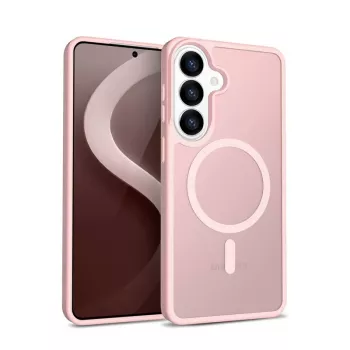 Crong Hybrid Matte Magnetic-hoesje voor Samsung Galaxy S26 — TPU/PC, roze