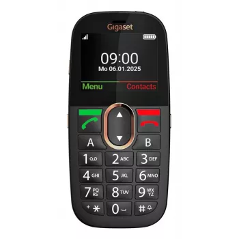 Seniorenmobiel Gigaset GL695 — 2,31 inch (5,87 cm) display, 240×320, single SIM, 4G, 2 MP camera, 1400 mAh, zwart