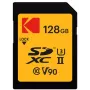 Geheugenkaart Kodak EKMSD128GUHS2V2K SDXC UHS-II 128 GB, lezen 300 MB/s, schrijven 270 MB/s, U3 V90, klasse 10