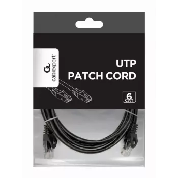 Netwerkkabel Gembird PP6U-2M/BK RJ-45 Cat6 2m zwart