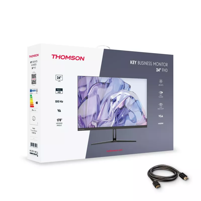 Monitor THOMSON M24FB2Y14 24 inch (61 cm) Full HD 1920x1080 VA LED, 14 ms, VESA, zwart