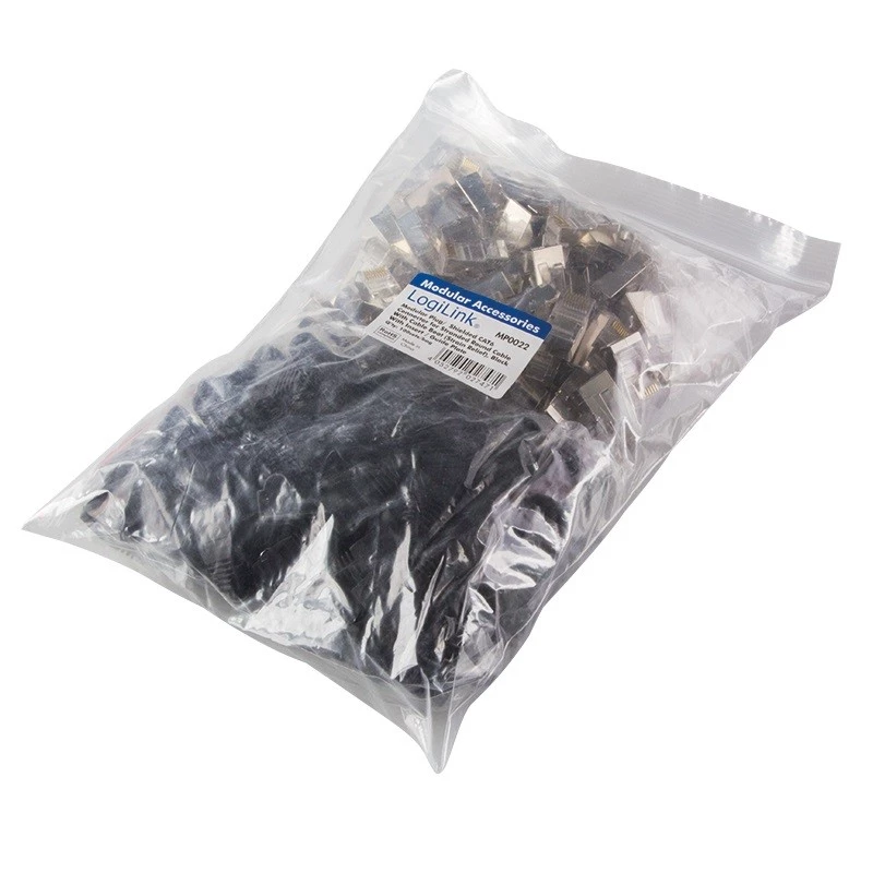 Draadverbinder RJ45 LogiLink MP0022 zwart transparant