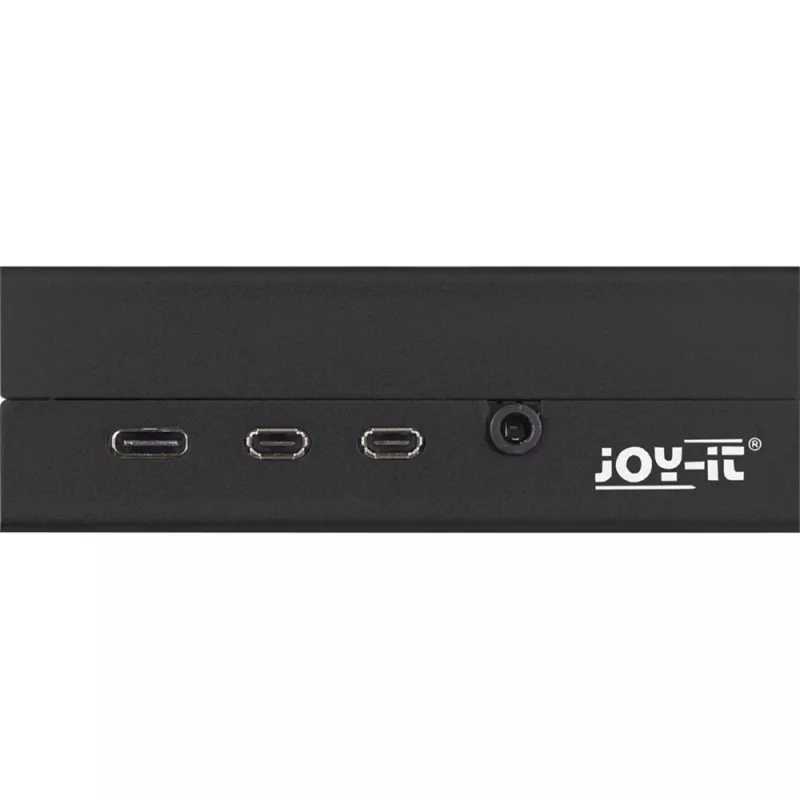 Aluminium behuizing voor Raspberry Pi 4 B van JYT, model RB-AlucaseP4+01B, zwarte uitvoering