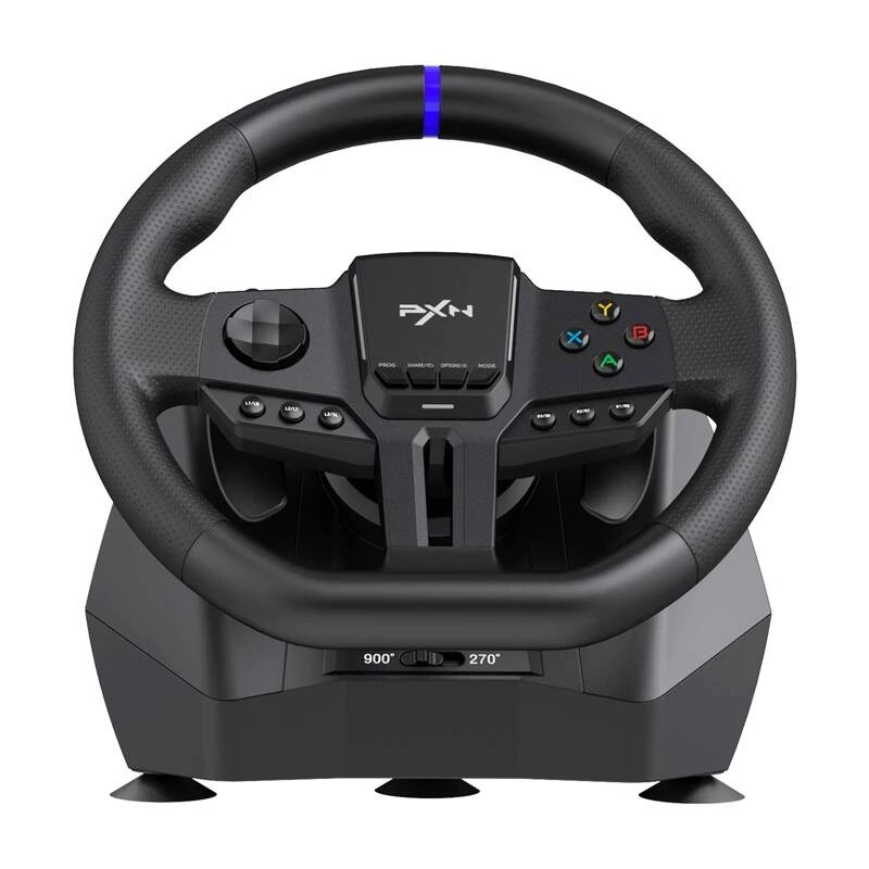 Gaming-stuurwiel PXN PXN-V900 Gen2 met instelbare gevoeligheid en vibratiefeedback