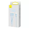 3in1 USB-kabel Baseus StarSpeed Series, USB-C + Micro + Lightning 3,5A, 1,2m (blauw)
