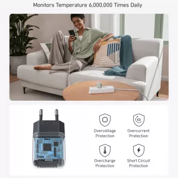 Indooroplader Anker 511 Nano A2337G11 — 30 W USB-C, zwart
