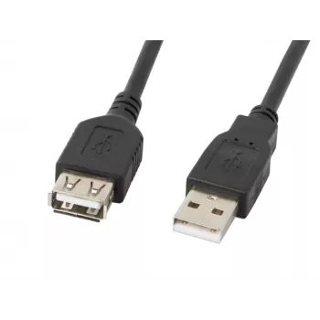 Lanberg CA-USBE-10CC-0050-BK USB-kabel 5 m USB 2.0 USB A zwart (CA-USBE-10CC-0050-BK)