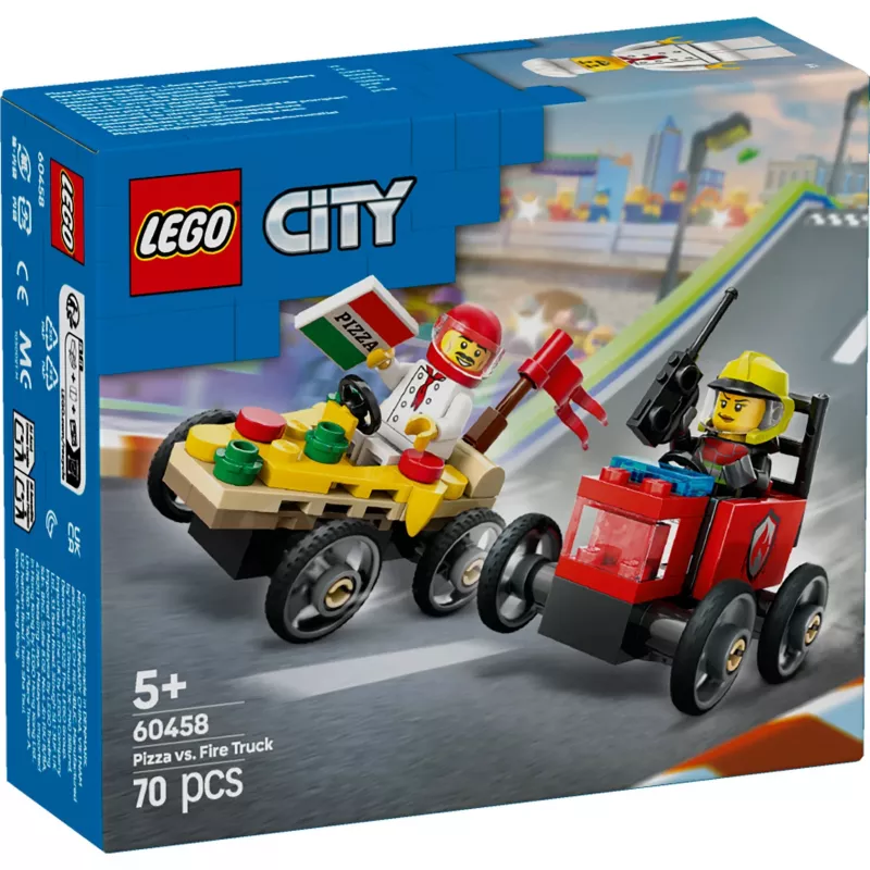 LEGO CITY 60458 Pizza vs. brandweerwagen