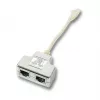 Netwerksplitter EFB Elektronik K5122.015 stekker/bus Cat5e 10/100BASE-TX wit