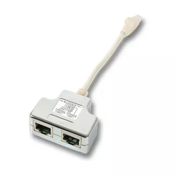 Netwerksplitter EFB Elektronik K5122.015 stekker/bus Cat5e 10/100BASE-TX wit