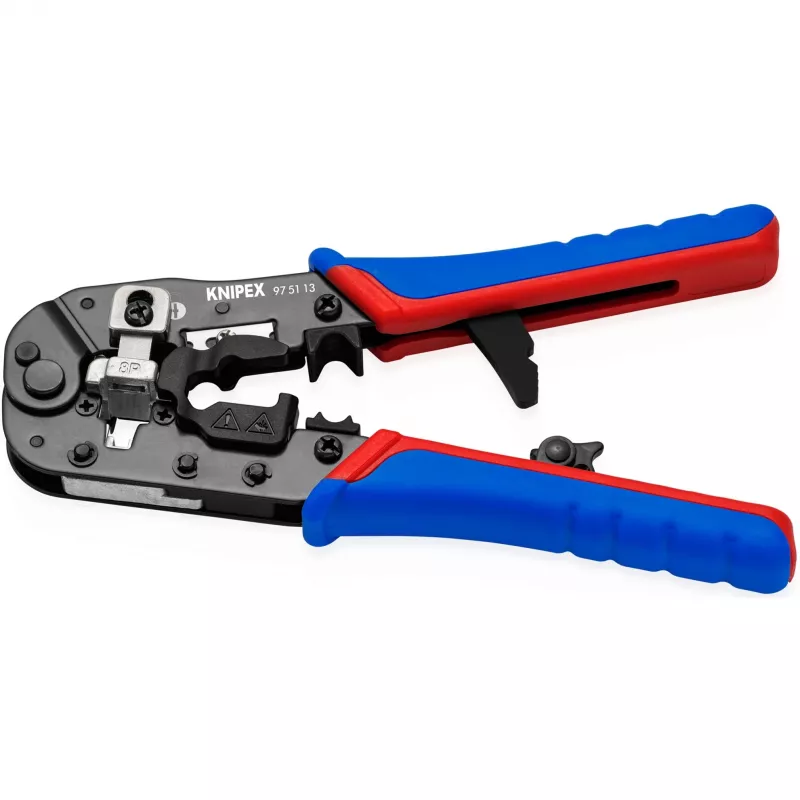 Knipex 97 51 13 kabelkrimptang zwart, blauw, rood