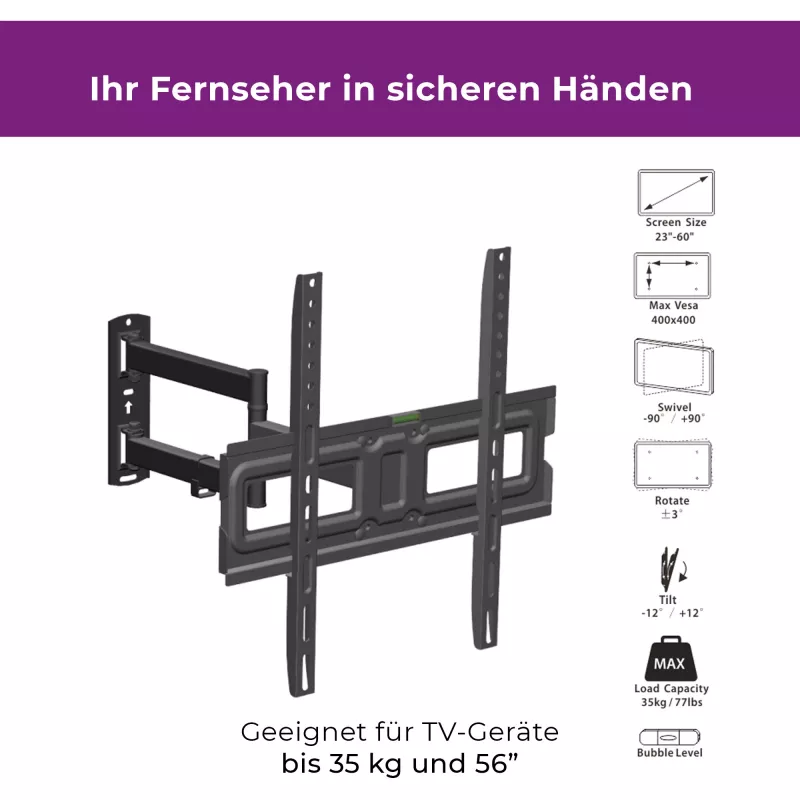 Wandbeugel Ultron WM200 88,9 cm (35 inch) Zwart