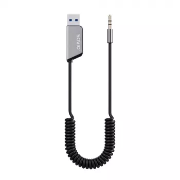 Savio TR-16 transmitter AUX-adapter met handsfree functie, Bluetooth 5.3, Google Assistant/Siri