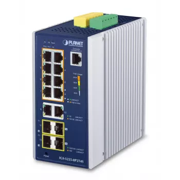 Managed switch PLANET IP30 Industrial L2+/L4 8-poorts Gigabit Ethernet