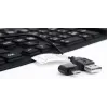 Siliconen toetsenbord USB+PS/2 zwart