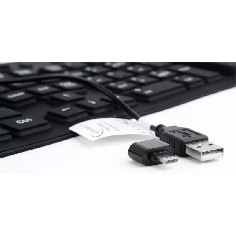 Siliconen toetsenbord USB+PS/2 zwart