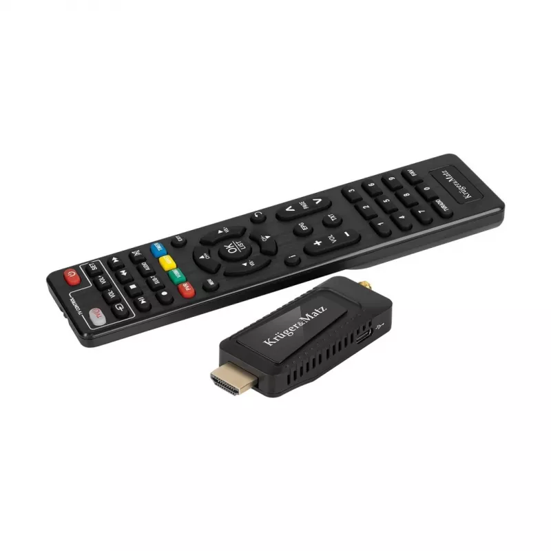 Mini DVB-T2 H.265 HEVC-tuner KRUGER & MATZ KM9998, 470–862 MHz, 1 tuner, HDMI, USB, 720p