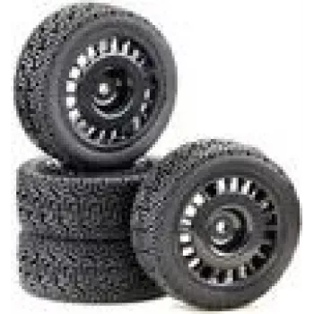 Absima 1 10 Rally Winded Complete wielen Zwart 4 stuks (2510061)