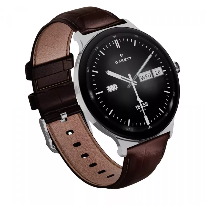 Smartwatch Garett Quantum — roestvrij staal zilver