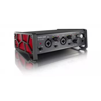 Audio-interface Tascam US-2X2HR, 2 x XLR/combo-ingangen, 192 kHz, USB 2.0, MIDI In/Out, desktop, zwart