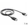 USB-kabel DeLOCK EASY-USB 2.0-A 1m zwart