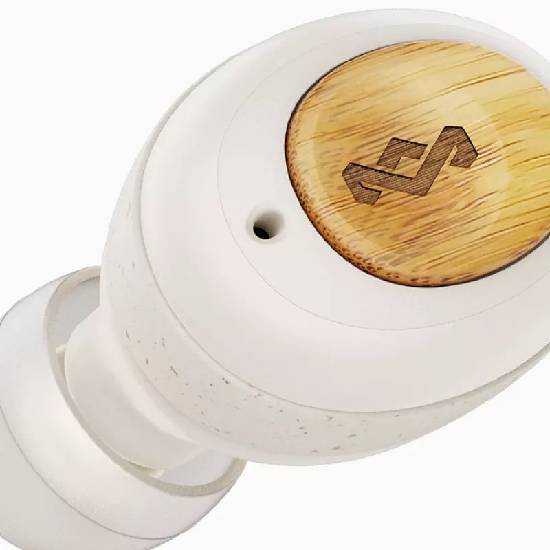 Marley True Wireless Earbuds Champion met ingebouwde microfoon Bluetooth crème