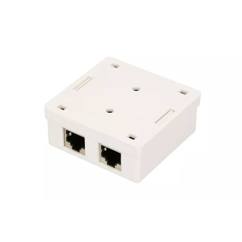 Opbouw netwerkdoos Extralink EX.9649 — 2x RJ45 Cat5e STP