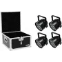 LED PAR-schijnwerper EUROLITE PAR-56 QCL Short 4x met EPS-case — 4-in-1-QCL-LED's, PAR-56-formfactor, compacte korte behuizing