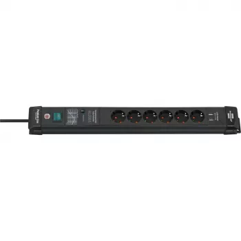 Verlengsnoer Brennenstuhl 1951160606 3 m 6 AC-stopcontacten binnen zwart
