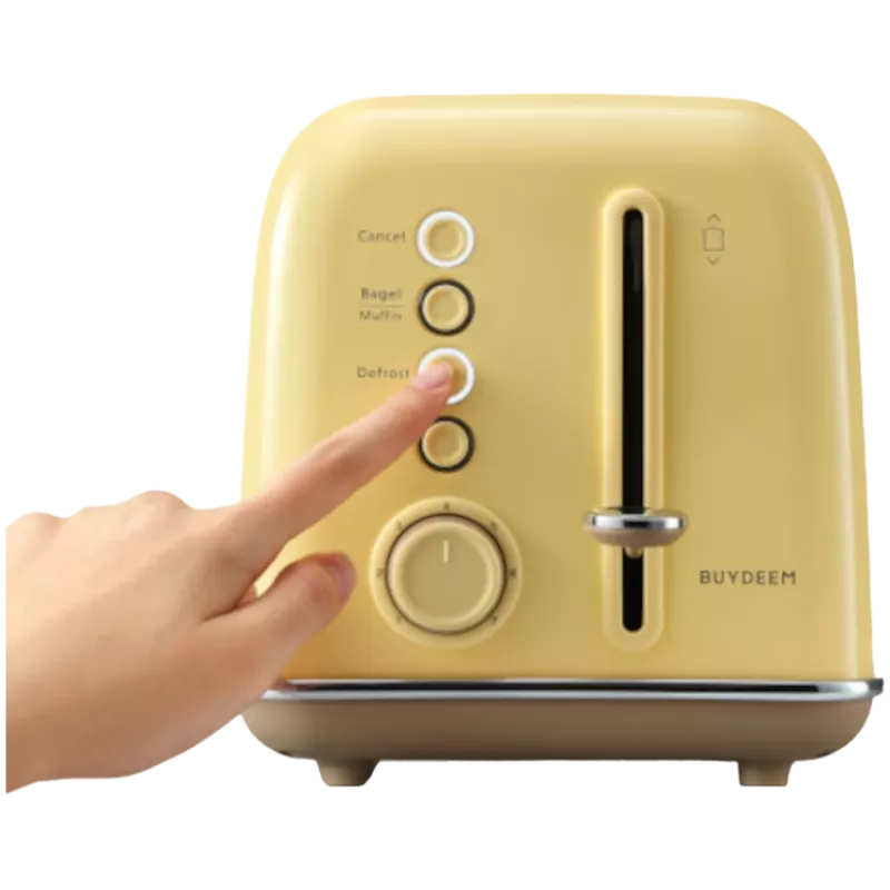 BUYDEEM 2-broodjes toaster, model DT620E, kleur Mellow Yellow, EU