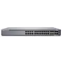 Juniper EX4100 24-poorts 10/100/1000BaseT PoE+, 4x 10G SFP+ uplink-poorten, 4x 25G SFP28 stacking-/uplink-poorten, redundante ventilatoren, 1 AC-voeding JPSU-920-AC-AFO meegeleverd (optica apart verkrijgbaar) met standaard-SW. TAA-conform. (EX4100-24P)