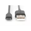 USB-verbindingskabel Digitus USB 2.0 A Micro B 1 m