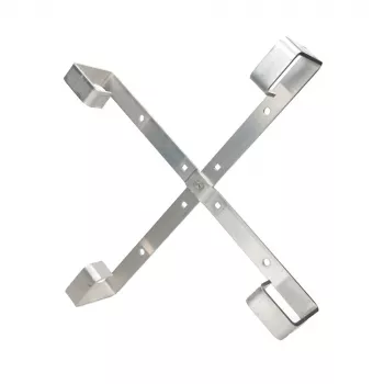Kabelhouder Extralink Four arms aluminium frame S500 — 500 x 500 x 70 mm, bureau/muur, aluminium