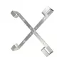 Kabelhouder Extralink Four arms aluminium frame S500 — 500 x 500 x 70 mm, bureau/muur, aluminium
