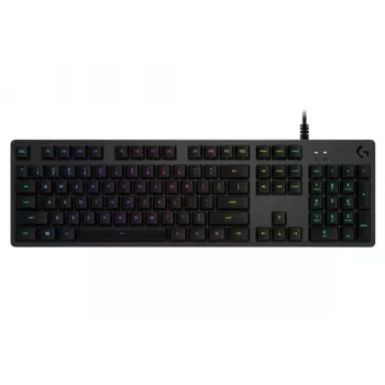 Logitech Gaming G512 - toetsenbord - achtergrondverlichting - USB - QWERTY - Spaans - toetsenschakelaar: GX Brown Tactile - koolstof