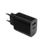 Wandlader 2x3A USB-C + USB-A Power Delivery zwart
