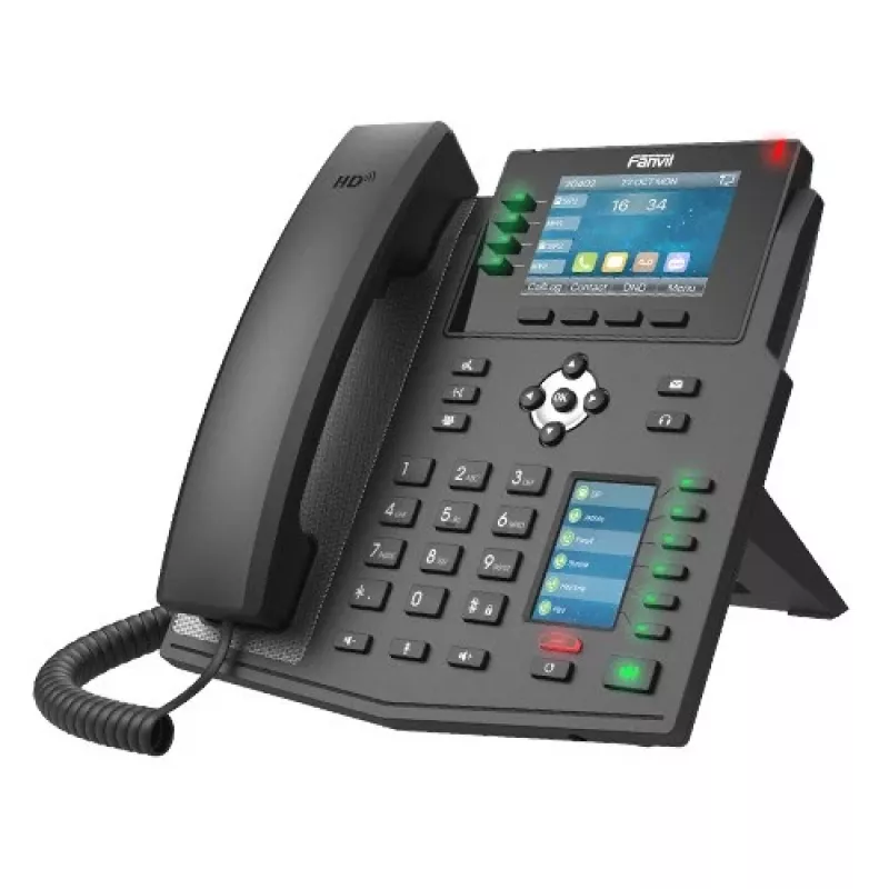 IP-telefoon Fanvil X5U zwart 16 lijnen LCD Wi-Fi bedraad handset