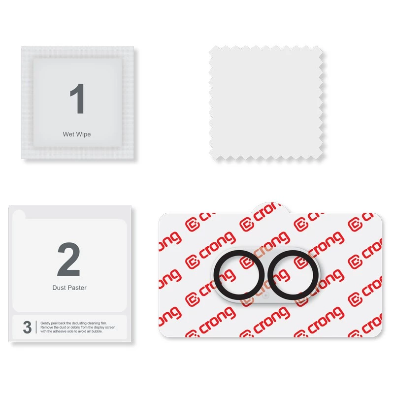 Crong camera- en lensglasbescherming CRGLSIP1763 voor iPhone 17 — camera-lensafdekking