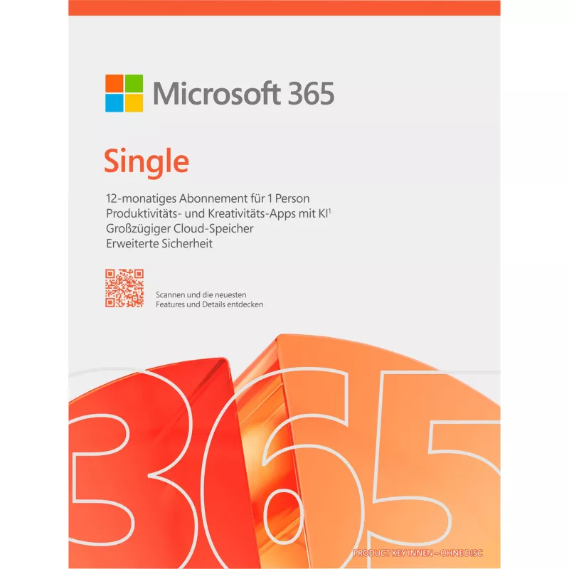 Microsoft 365 Personal [DE] 1J abonnement, medialog, FY25H2 alleen voor Windows >10 / MacOS