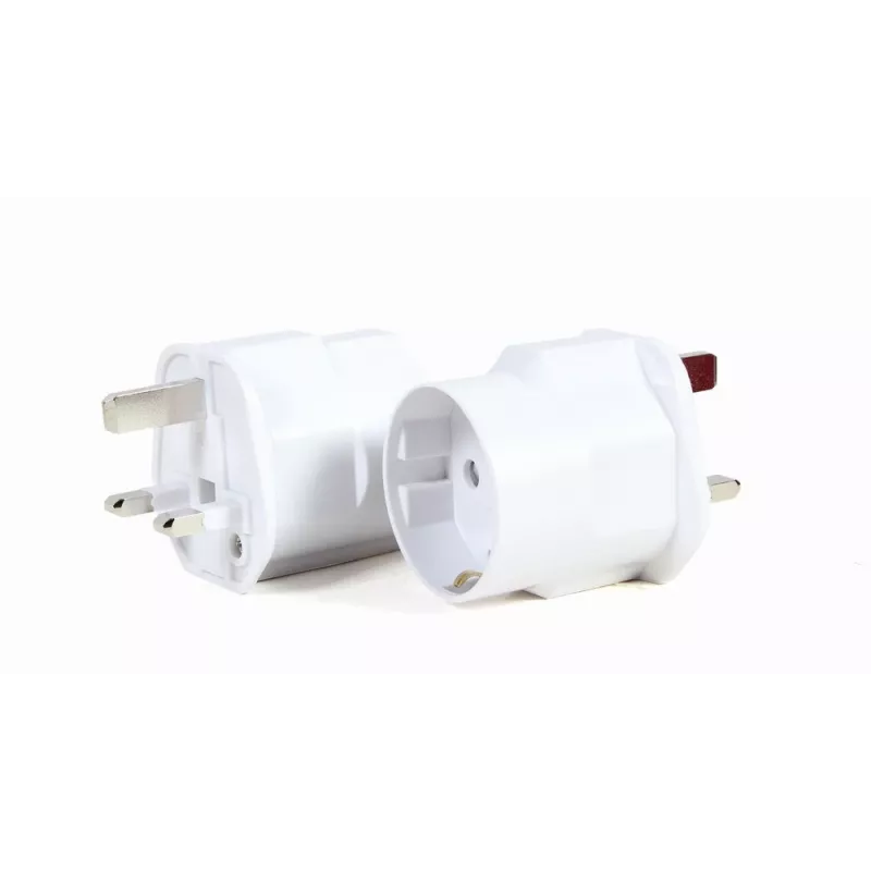 Gembird A-AC-EUFUKM-01 AC-netadapter, EU-Schuko-stopcontact naar UK-stekker, 13 A