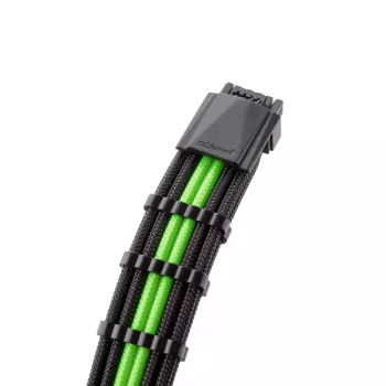 CableMod 12VHPWR naar 3× PCIe ModMesh kabel 45 cm, zwart/lichtgroen