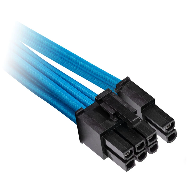Corsair Premium Sleeved PCIe dual-kabel, dubbelpack (Gen 4) - blauw