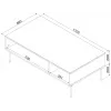 Cama PALAZZO BIS tafel/latrine 110x60x40 mat zwart