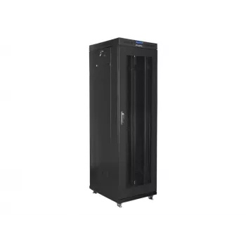 Rackkast LANBERG FF01-6842-23BL 42U vrijstaand, 2127,5×600×800 mm, IP20, slot met sleutel, zwenkwielen