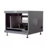 Rack-plank TECHLY 367652 kabelorganizer met 3M-kleefbevestiging, staal, 550×550×410 mm, zwart